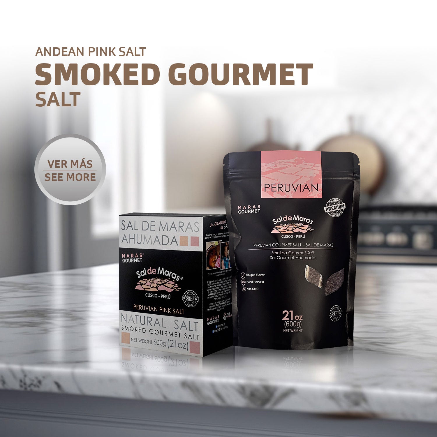 Peruvian Smoked Gourmet Salt gift box - naturally cold-smoked Andean salt UK