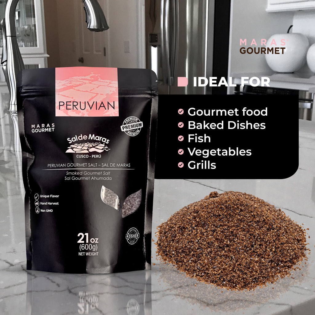 Peruvian Pink Smoked Salt for BBQ and grilling - natural smoked finishing salt UK